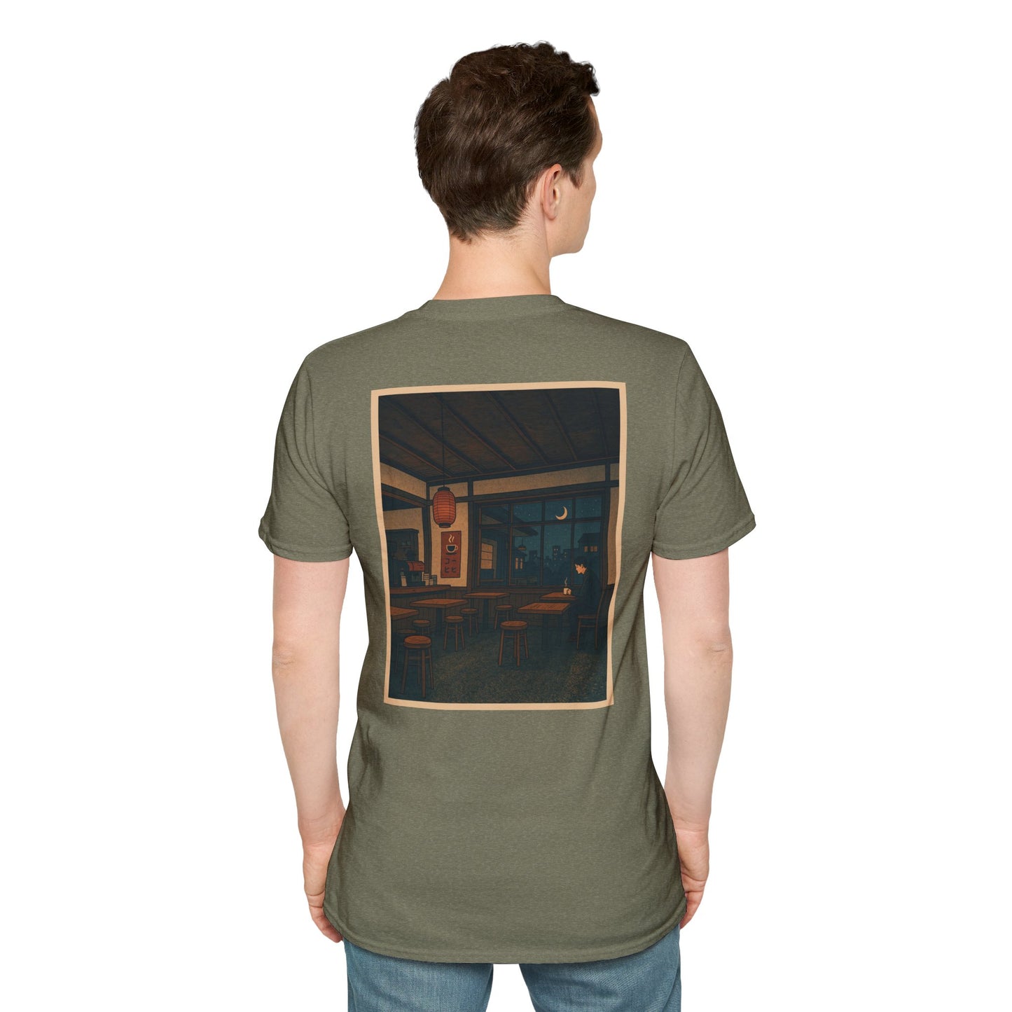 Nocturnal Club Unisex Softstyle T-Shirt - Sad Coffee Man