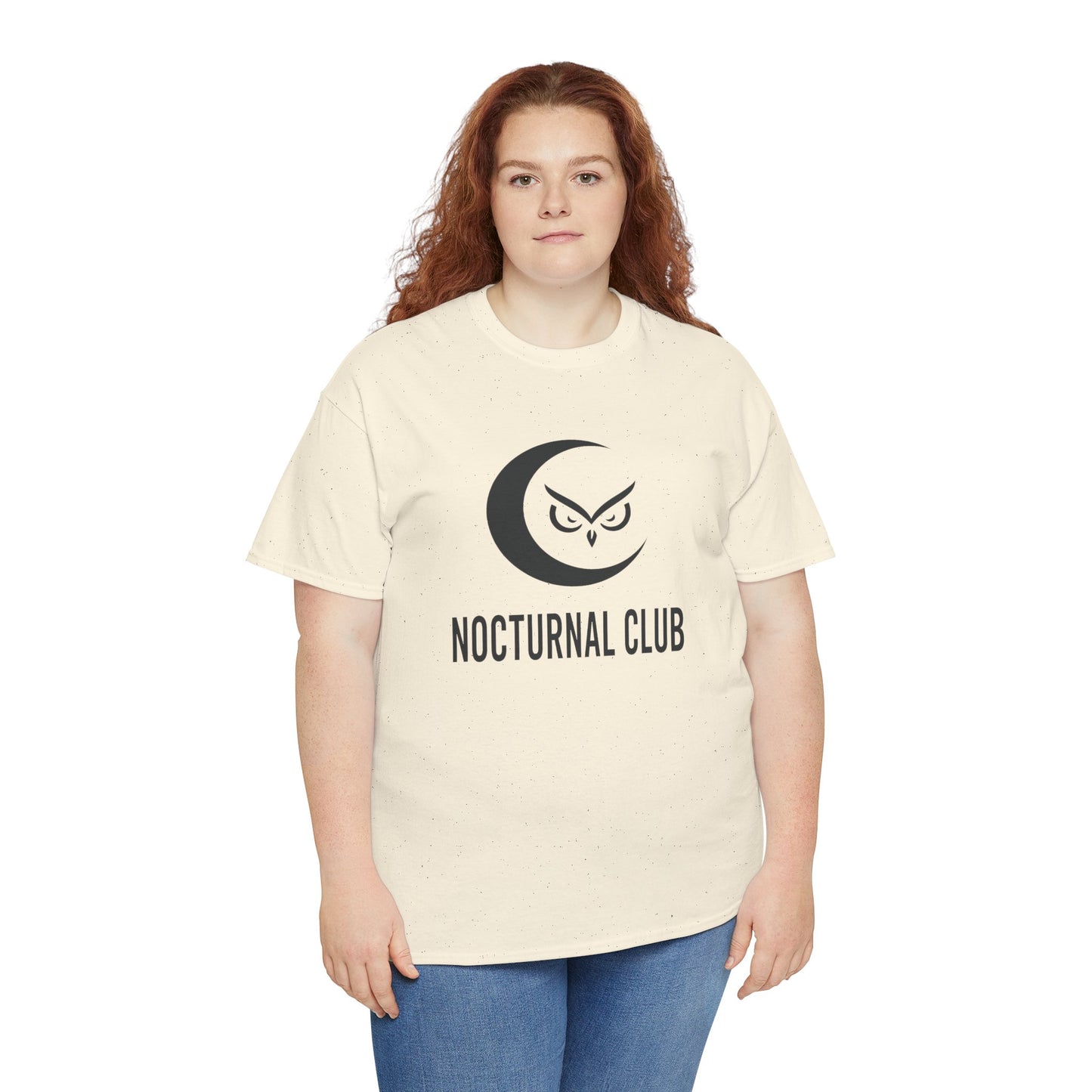 Nocturnal Club Unisex Heavy Cotton Tee - Moonlit Urban Scene