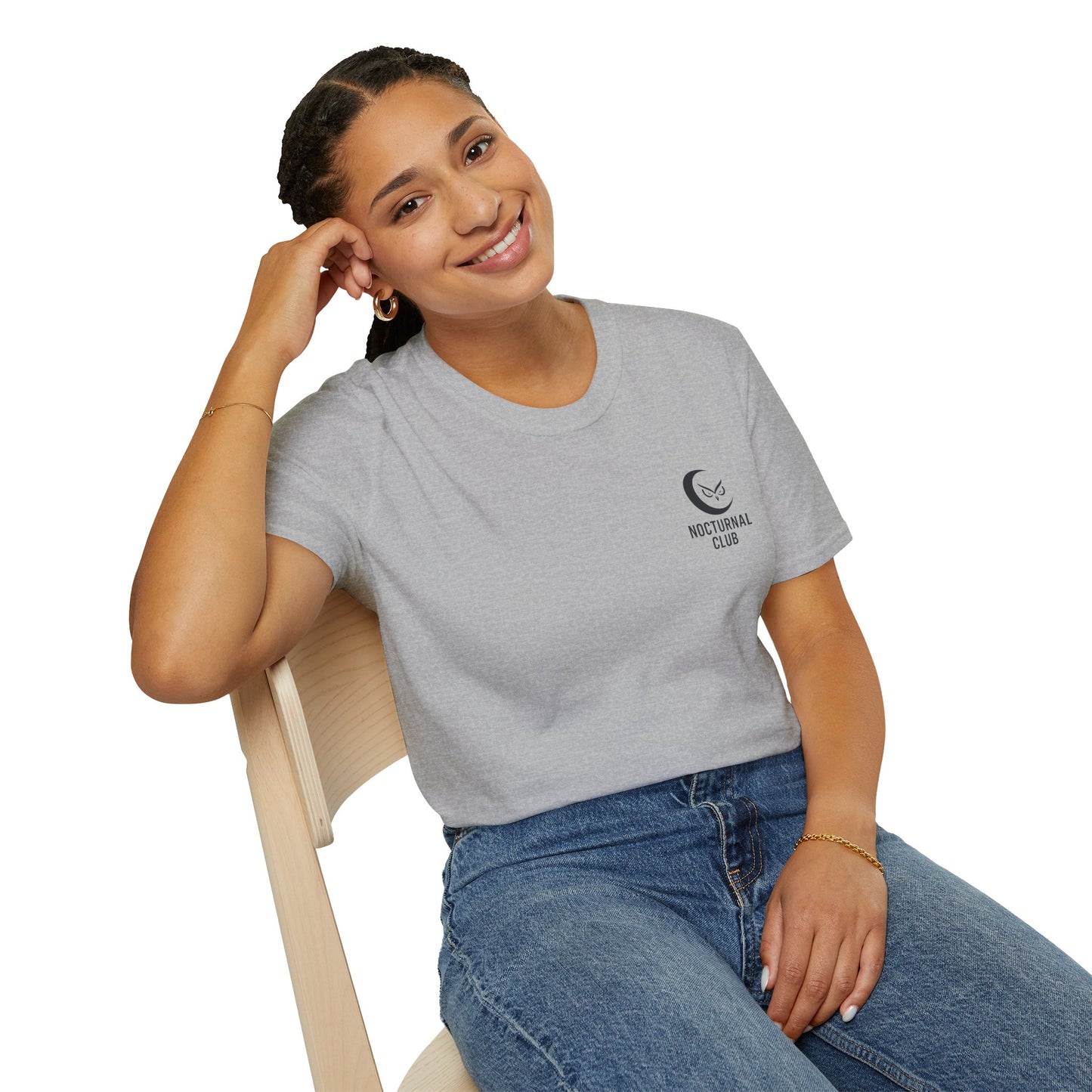 Nocturnal Club Unisex Softstyle T-Shirt - Stylish Night Owl Tee
