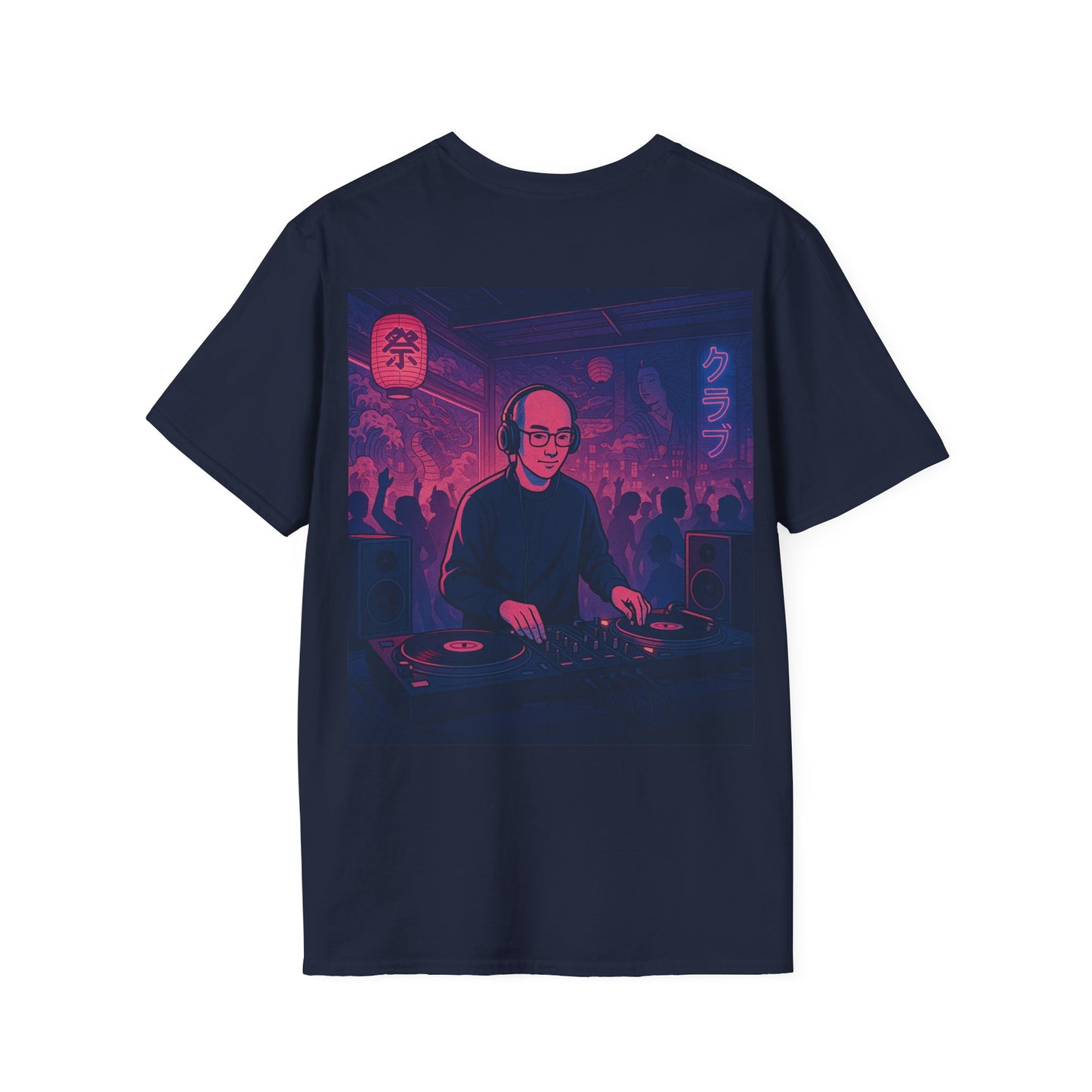 Nocturnal Club Unisex Softstyle T-Shirt - Night Club Disk Jockey