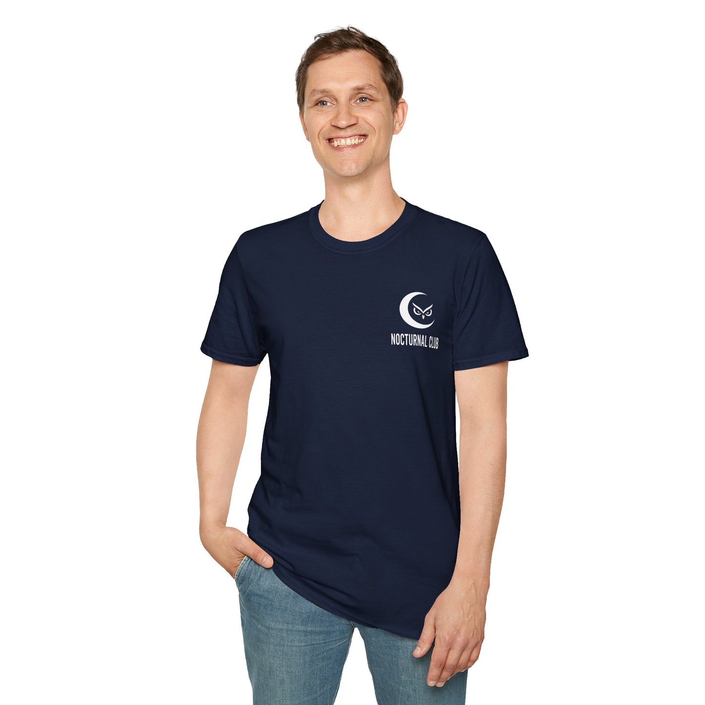 Nocturnal Club Unisex Softstyle T-Shirt - Night Club Disk Jockey