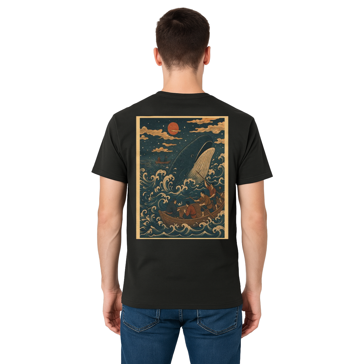 Nocturnal Club Unisex Cotton Crew Tee - Whale Fishing