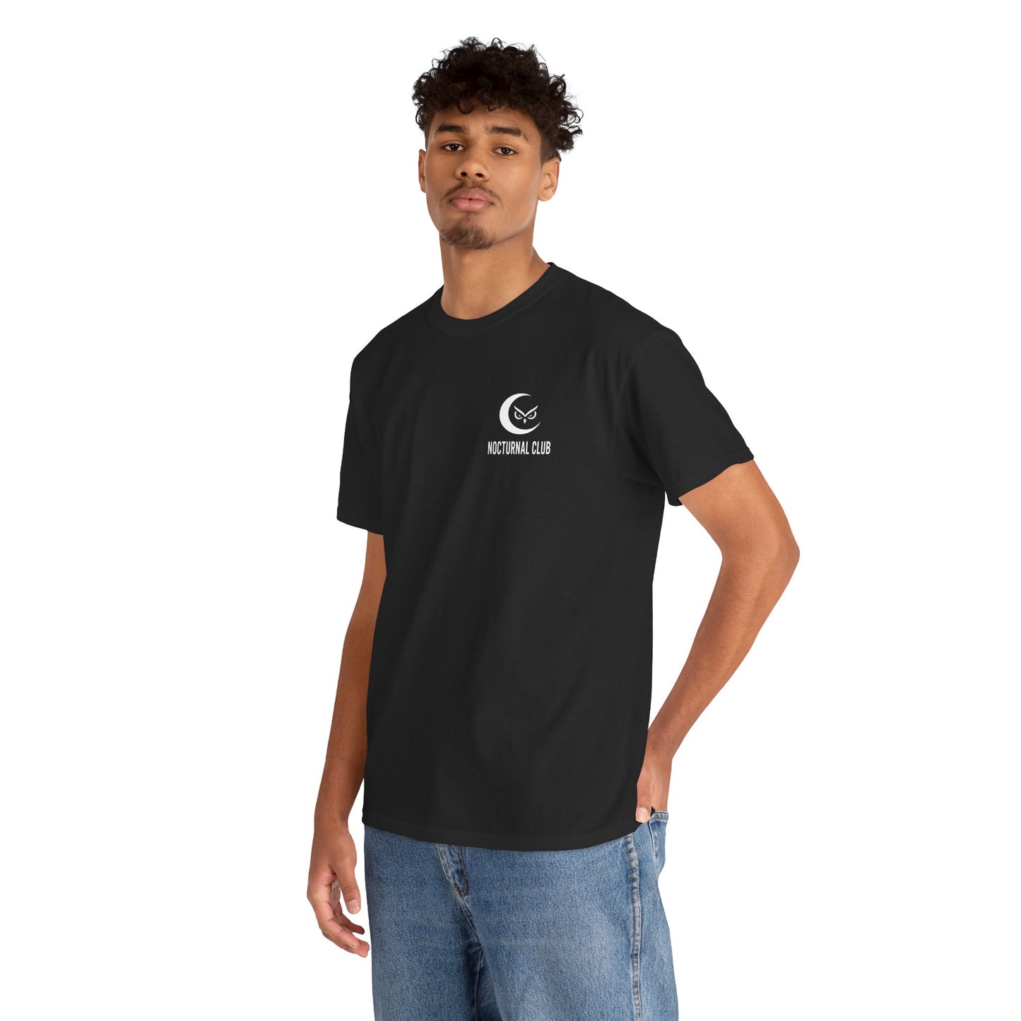 Nocturnal Club Unisex Heavy Cotton T-Shirt - Lonely Fisherman