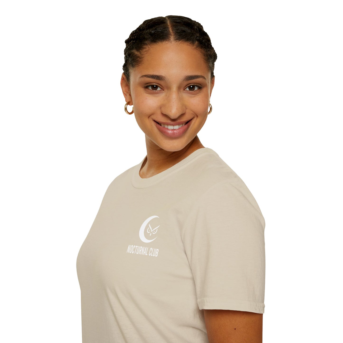 Nocturnal Club Unisex Softstyle T-Shirt - Night Club Disk Jockey