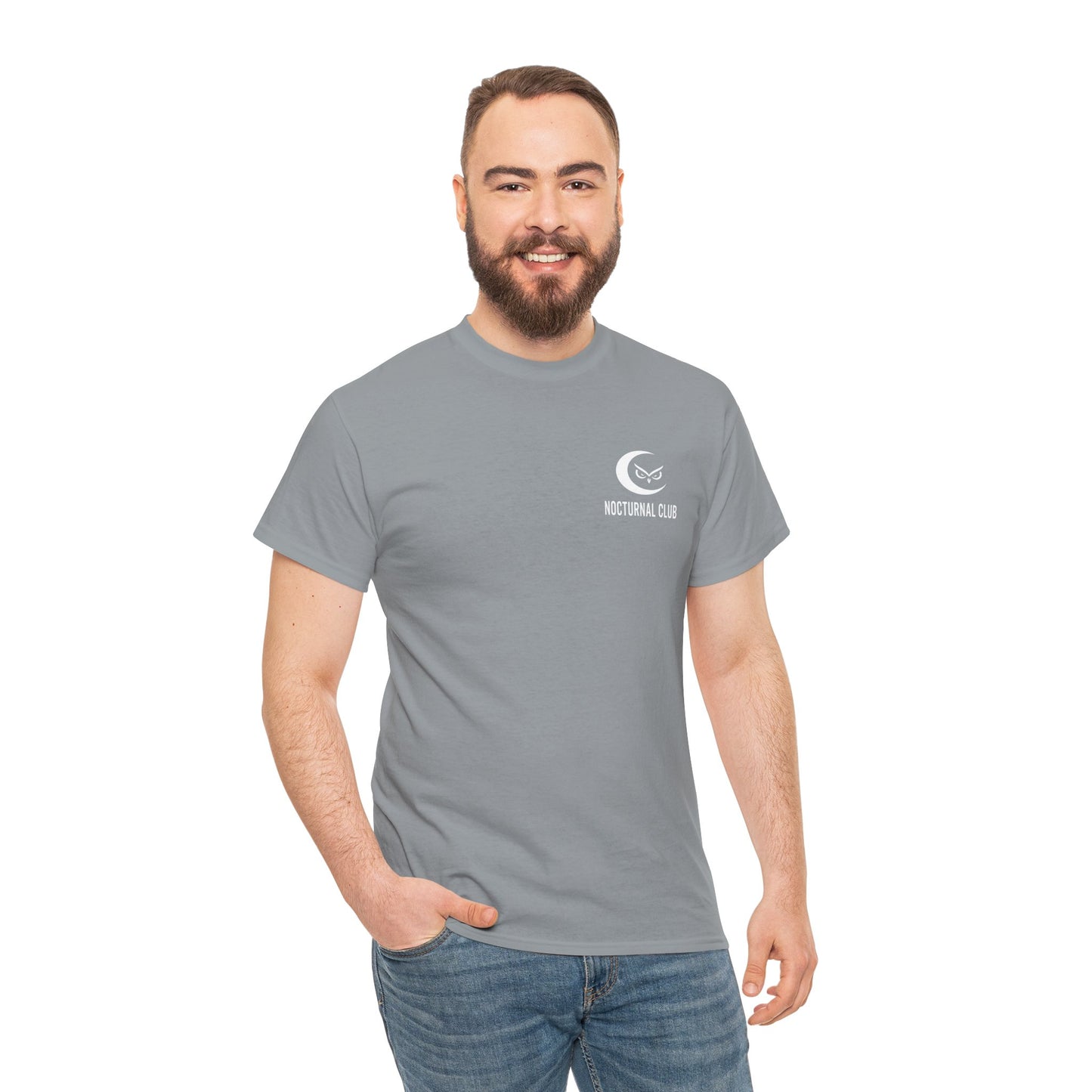 Nocturnal Club Unisex Heavy Cotton T-Shirt - Lonely Fisherman