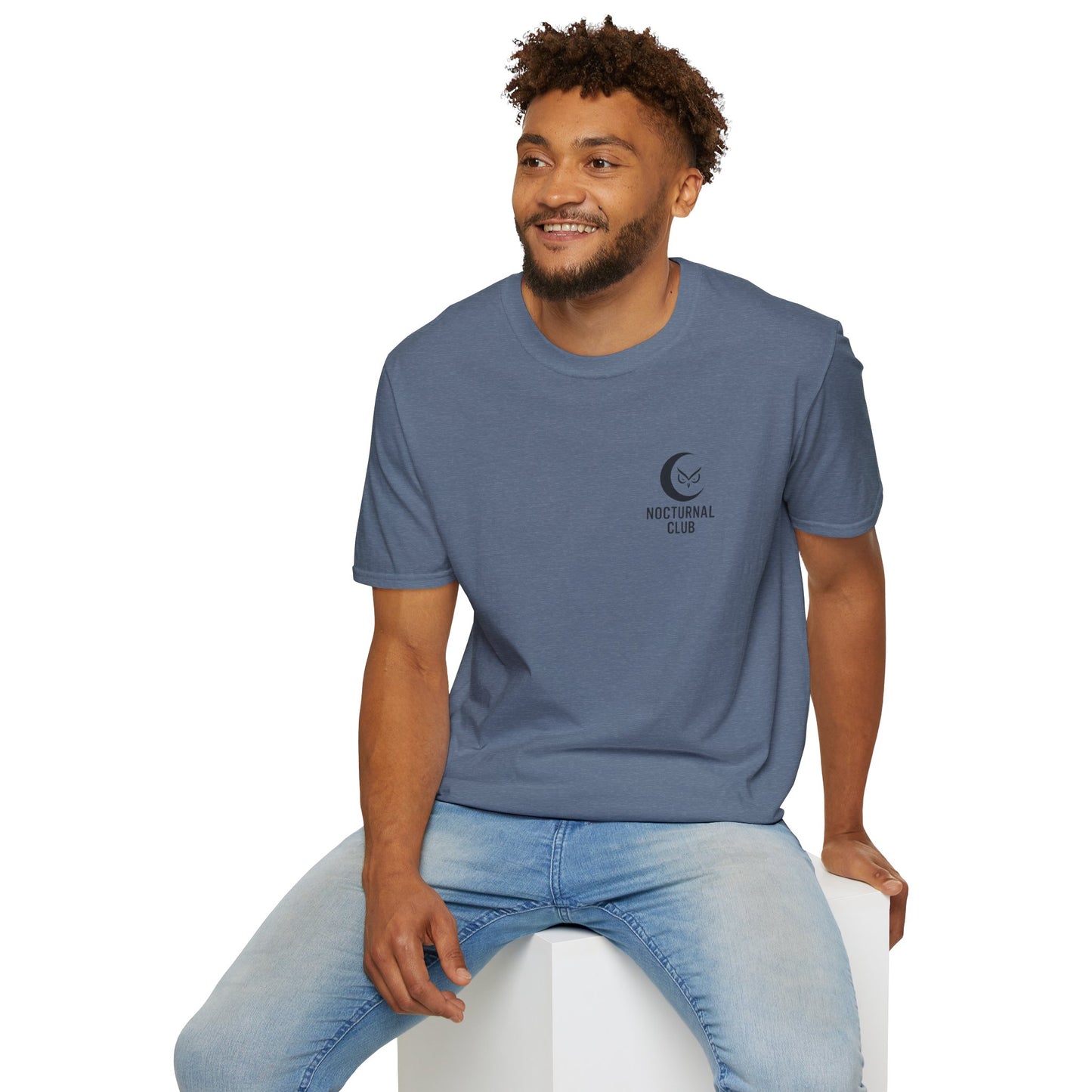 Nocturnal Club Unisex Softstyle T-Shirt - Sad Coffee Man