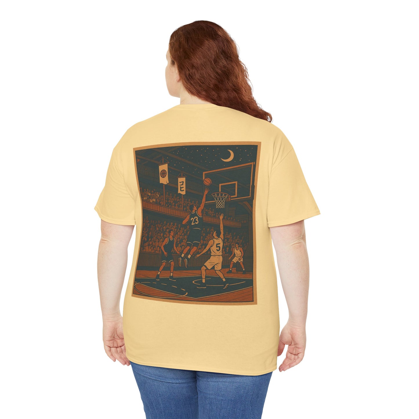 Nocturnal Club Unisex Heavy Cotton T-Shirt - Basketball in Japan