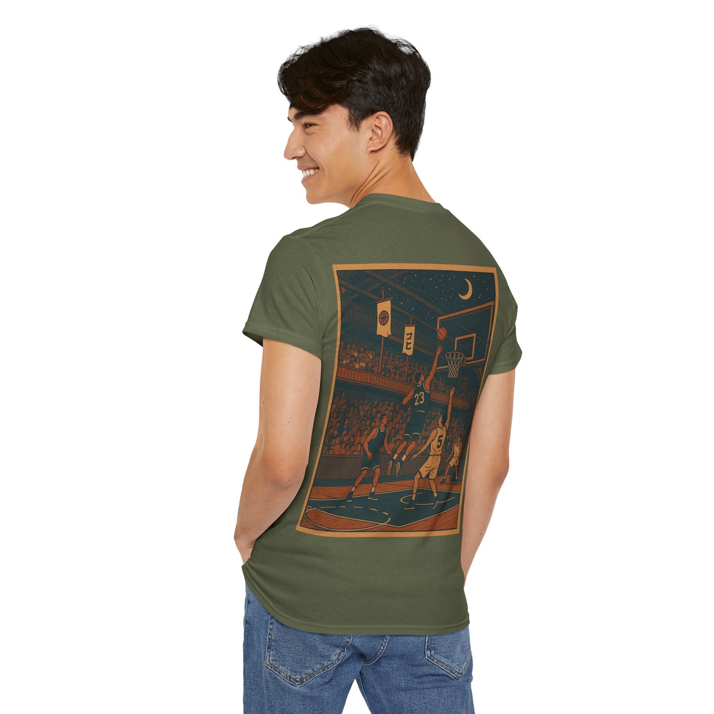 Nocturnal Club Unisex Heavy Cotton T-Shirt - Basketball in Japan